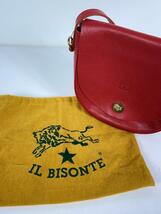 IL BISONTE◆ショルダーバッグ/レザー/RED/54182300210_画像8