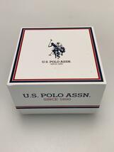 U.S.POLO ASSN.◆腕時計/アナログ/BLK/BLK/風防傷有り_画像6