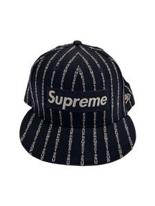 Supreme◆キャップ/7 3/8/BLK/メンズ/Text Stripe Box Logo/19SS