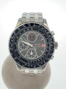 GUIONNET* quartz wristwatch / analogue /BLK/BR-200M