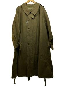 FRENCH MILITARY◆40s～50s/M35/モーターサイクルコート/カーキ/若干ホツレ有