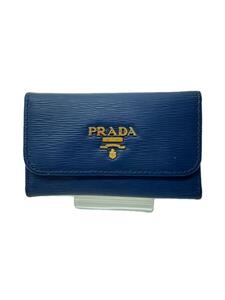 PRADA◆キーケース/レザー/BLU/レディース