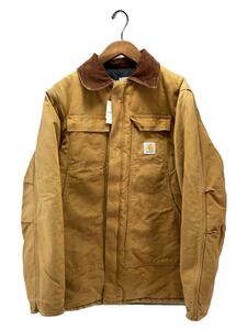 Carhartt◆カーハート/ダック地/ワークジャケット/ジャケット/コットン/キャメル/無地