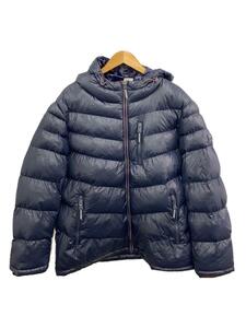 TOMMY HILFIGER◆ダウンジャケット/XL/ナイロン/NVY/無地/150AN273/HOODED PUFFER JACKET