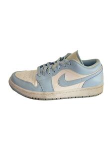 NIKE◆WMNS AirJordan 1 Low/Aluminuｍ/ローカットスニーカー/ブルー/dc0774-141