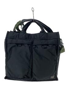 PORTER◆PX TANKER/2WAY TOTE BAG(L)/トートバッグ/ナイロン/ブラック/376-05279//