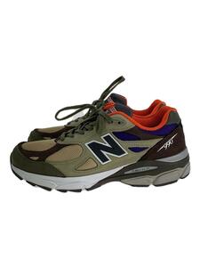 NEW BALANCE◆ニューバランス/ローカットスニーカー/27.5cm/カーキ/オレンジ/M990BT3//