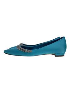 MANOLO BLAHNIK◆OLARANA/フラットパンプス/パンプス/34.5/BLU//