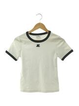 Courreges◆BUMPY/リンガー/Tシャツ/M/コットン/WHT//_画像1