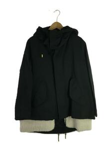 THE RERACS◆ショートモッズコート/38/ポリエステル/BLK/無地/19FW-RECT-210L-LINER/ライナー付//