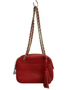 TORY BURCH◆ショルダーバッグ/レザー/RED