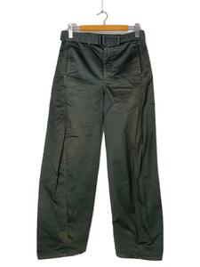 LEMAIRE◆TWISTED BELTED PANTS/スラックスパンツ/M/コットン/グリーン