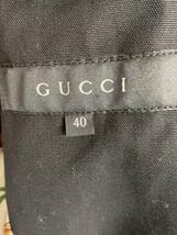 GUCCI◆GUCCI グッチ トレンチコート/40/コットン/BLK/362051 ZCC15//_画像4