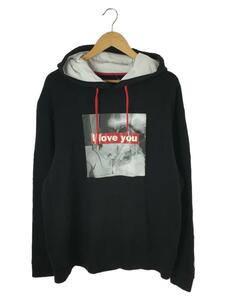 ARMANI EXCHANGE◆Y2K/I LOVE YOU/パーカー/XL/コットン/ブラック//