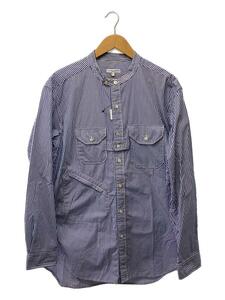 Engineered Garments◆エンジニアードガーメンツ/バンドカラー/長袖シャツ/L/コットン/BLU/ストライプ//