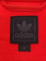 adidas◆ジャージ/S/-/RED/無地_画像3