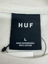 HUF◆Tシャツ/L/コットン/WHT/無地_画像3