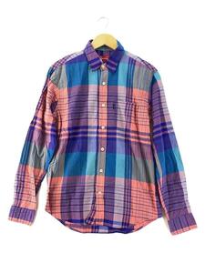 Supreme◆09ss/Madras L/S Shirt/長袖シャツ/S/コットン/ブルー/ピンク/チェック//