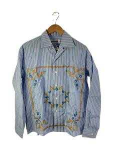 discovered◆FLOWER EMBROIDERY SHIRTS/1/コットン/BLU/ストライプ/DC-SS23-SH-06