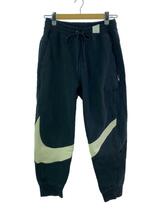 NIKE◆SWOOSH FLC PANT/S/コットン/BLK/DX0565-013_画像1