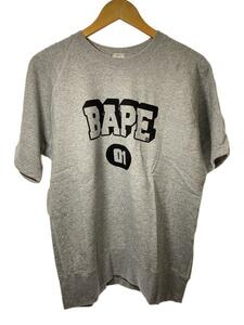 A BATHING APE◆スウェット/M/コットン/GRY/フロントロゴ/01