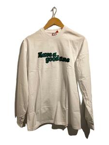 have a good time◆Kitten Side Logo Embroidered L/S Tee/長袖Tシャツ/M/コットン/WHT