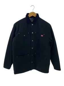 WRANGLER◆WORK WEAR/ワークウェア/カバーオールジャケット/S/コットン/BLK/無地/55157BW