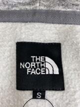 THE NORTH FACE◆SQUARE LOGO ZIP HOODIE_スクエア ロゴ フルジップ フーディ/S/ポリエステル/GRY_画像3