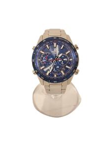 CASIO◆EDIFICE/ソーラー腕時計/アナログ/ステンレス/NVY/SLV/EQW-T650/クロノグラフ//