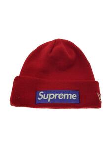 Supreme◆×NEW ERA/17AW/BOX LOGO Beanie/ニットキャップ/アクリル/RED