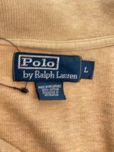 POLO RALPH LAUREN◆セーター(薄手)/L/コットン/キャメル/ハーフジップ/MC26B/無地_画像3