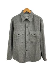 FREEMANS SPORTING CLUB◆ジャケット/S/ウール/GRY/無地/カバーオール シャツジャケット