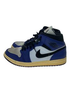 NIKE◆AIR JORDAN 1 MID SE/エアジョーダン1ミッドSE/ブルー/852542-400/29.5cm/