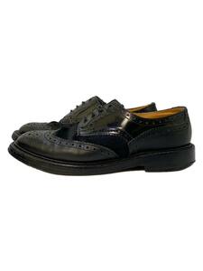 Tricker’s◆ウィングチップ/ドレスシューズ/UK7.5/BLK/レザー/ハラコ/M5633