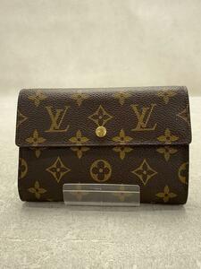 LOUIS VUITTON◆ポルト・トレゾール・エテュイ・パピエ_モノグラム・キャンバス_BRW/PVC/BRW/M61202