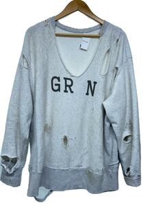 ANCELLM/23SS/GR N/CRASH CREWNECK SWEAT SHIRT/2/コットン/GRY