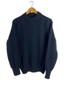 THE NORTH FACE◆TECH FISHERMAN SWEATER_テックフィッシャーマンセーター/M/ポリエステル/NVY/無地