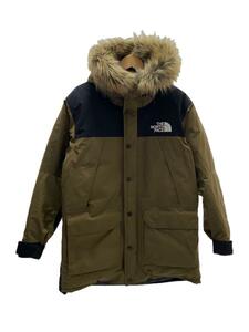 THE NORTH FACE◆MOUNTAIN DOWN COAT_マウンテンダウンコート/M/ナイロン/KHK/無地