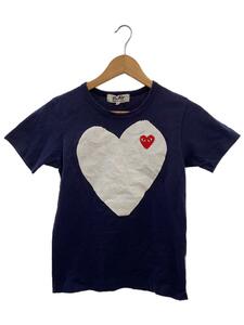 PLAY COMME des GARCONS◆半袖カットソー/M/コットン/NVY/プリント