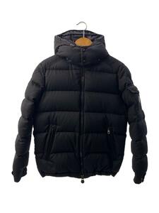 MONCLER◆ダウンジャケット/1/ウール/BLK/無地//