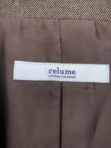 JOURNAL STANDARD relume◆テーラードジャケット/36/ポリエステル/BRW/23-010-462-7001-3-0/シャークツイードテーラ_画像3