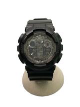 CASIO◆クォーツ腕時計・G-SHOCK/デジアナ/ラバー/BLK/BLK_画像1