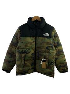 THE NORTH FACE◆NOVELTY NUPTSE JACKET_ノベルティーヌプシジャケット/M/ナイロン/KHK/カモフラ