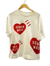 HUMAN MADE◆Tシャツ/ハートロゴ/コットン/WHT/プリント_画像1