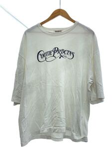 COOTIE◆Tシャツ/M/コットン/WHT/PRINT OVERSIZED S/S TEE/使用感有