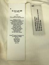 COACH◆フラワーロゴ/Tシャツ/M/コットン/WHT/無地_画像4