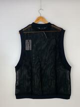 marka◆MESH VEST/ベスト/1/コットン/ブラック/無地/M22A-16CS02A_画像2