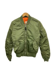 ALPHA INDUSTRIES◆ボンバージャケット/S/ポリエステル/GRN/無地/rn35569/MA-1