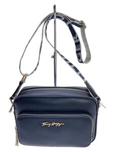 TOMMY HILFIGER◆ショルダーバッグ/フェイクレザー/NVY