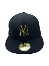 NEW ERA◆キャップ/7 3/8/ウール/BLK/メンズ_画像1